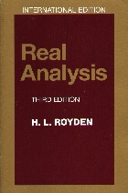 REAL ANALYSIS 3/E 1988 (SOFTCOVER) - 0136493696