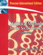 STATISTICAL METHODS FOR THE SOCIAL SCIENCES 4/E 2009 - 013713150X