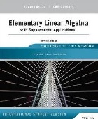 ELEMENTARY LINEAR ALGEBRA WITH SUPPLEMENTAL APPLICATIONS 11/E 2015 - 1118677455