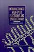 INTRODUCTION TO HIGH-SPEED ELECTRONICS & OPTOELECTRONICS 1996 0471015822 9780471015826