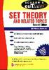 THEORY & PROBLEMS OF SET THEORY & RELATED TOPICS 2/E 1998 0071164944 9780071164948